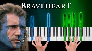 Braveheart  Main Theme  Piano Cover amp Tutorial [upl. by Yrakaz]