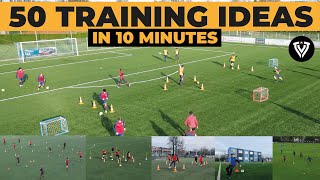 50 Soccer  Football Training Ideas in 10 Minutes  Soccer Drills  Football Exercises [upl. by Werdma]