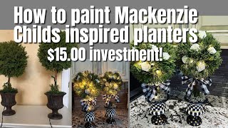 Mackenzie Childs Inspired Tutorial  DIY On A Budget  Home Decor  Spring Garden Decor  DIY [upl. by Ricard]