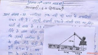 Triangleत्रिभुज class 10 math ncert chapter 6  ex 66 ऐच्छिक  solved Question no 10 in hindi [upl. by Ravo]