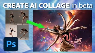 Make Beautiful Collage Art in Photoshop beta  5 Minute Tutorial  Adobe Photoshop [upl. by May]