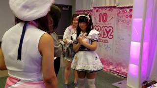 Maidreamin from Shibuya at Anime Expo 2017 maid cafe [upl. by Lonyer]