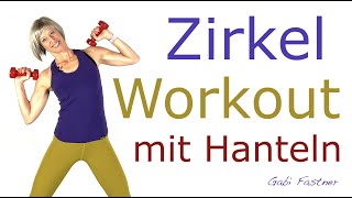 🍎47 min Zirkel Workout mit Kleinhanteln  für Fortgeschrittene [upl. by Yruoc]