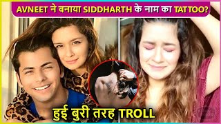 Avneet Kaur Flaunts Tattoo Trollers Say  Siddharth Ka Naam [upl. by Nirrac]