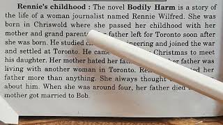 Bodily Harm by Margaret Atwood summary long and short answer type questions [upl. by Ulane]