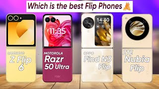 Samsung Galaxy Z Flip 6 Vs Motorola Razer 50 Ultra Vs Oppo Find N3 Flip Vs ZTE Nubia Flip  Best [upl. by Ailem]