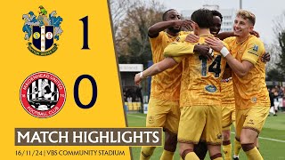 MATCH HIGHLIGHTS Sutton United 1 Maidenhead United 0 161124 VNL [upl. by Harbard121]