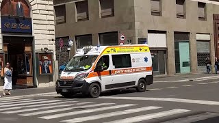 ARES Roma in Sirena  Italian Ambulance Rome [upl. by Yneffit389]