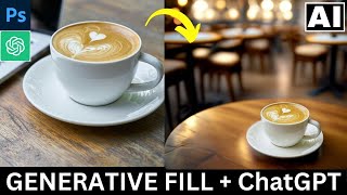 Generative Fill AI  ChatGPT for Changing Background in Photoshop [upl. by Kilar160]