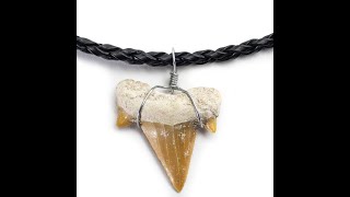 Making a shark tooth necklace [upl. by Syck]