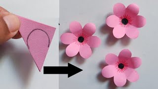 Easy Paper Flower Making  How to make easy paper flowers  Paper Flower Making Step By Step [upl. by Issac173]