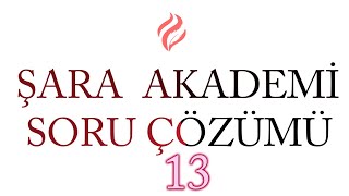 ŞARA AKADEMİ TEFSİR 1 SORU ÇÖZÜM YAYINI 13 [upl. by Hola]