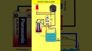 Water Tank Alarm Connection Diagram  Water Tank Full Water Alert System shorts electricedison [upl. by Lidia837]