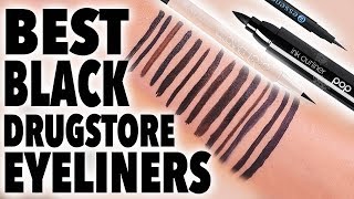 BEST BLACK DRUGSTORE EYELINERS [upl. by Ilyssa]