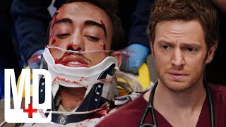 Badly Wounded Refugee Student Victim of a Hit and Run  Chicago Med  MD TV [upl. by Nemzzaj]