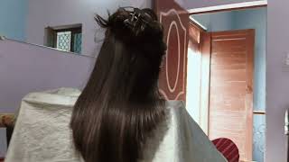 party ke liye hair straightening Ghar per hi Karen bahut aasani seyoutube [upl. by Neelrihs]