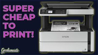 Epson EcoTank ETM2140 Multifunction Mono Printer Review [upl. by Jaffe683]