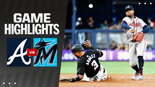 Braves vs Marlins Game Highlights 41224  MLB Highlights [upl. by Carmelia]