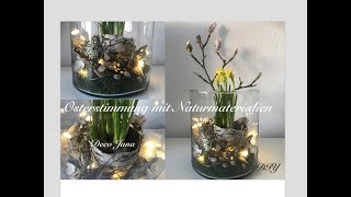 DIY Frühlingsdeko Osterstimmung mit Narzissen und Magnolie  Deko Jana [upl. by Karlotte]