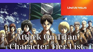 Universus AOT Character Tier List [upl. by Trager808]