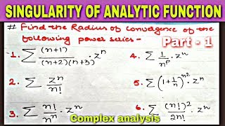 RADIUS OF CONVERGENCE OF POWER SERIES 🔥 part  1 [upl. by Naitsirc580]