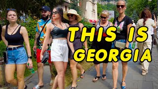 1 Day in Borjomi  Georgia❗️ Georgian People Surprised me❗️ walking [upl. by Eeimaj]