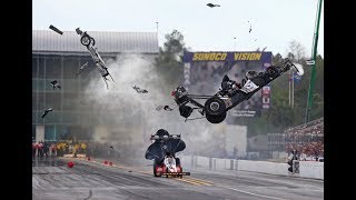 2018 NHRA 49th GatorNationals Epic Moments and Huge Crash [upl. by Eeram835]