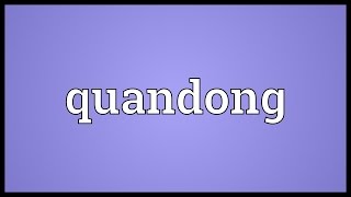 Quandong Meaning [upl. by Chaker]