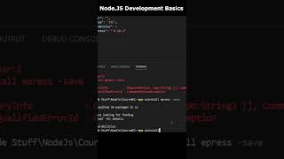 Basics of NodeJs DEV  modules  NPM  packagejson nodejs coding [upl. by Ovid949]