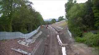 The Borders Railway  construction progress August 2014 [upl. by Nauwtna]