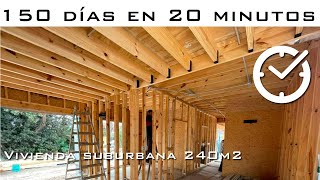 Construcción completa de una vivienda de madera Resumen del proceso constructivo [upl. by Lolita245]