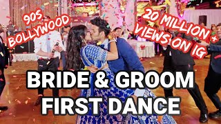 Bride and Groom First Dance  Indian amp Guyanese Wedding  90s Bollywood [upl. by Apfel]