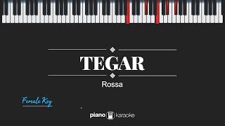 Tegar Female Key Rossa Karaoke Piano Cover [upl. by Seymour453]