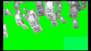 Green Screen Clip Indian Rupees Falling [upl. by Nalra502]