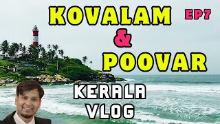 Kovalam Beach Kerala  Poovar Island Kerala  Poovar Backwater Boating  Exploring  Kerala poovar [upl. by Lucrece]