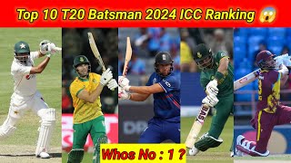 Top 10 T20 Batsman  2024  T20 Batsman In The World  ICC Ranking 😱 [upl. by Skelly251]