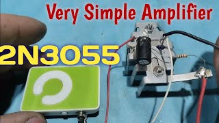 2N3055How To MakeHomemade Very Simple Powerful Amplifier Using Transistor 2NN3055 dc 12v [upl. by Lebana]