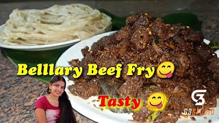 Bellary Beef Fry Bellary Beef RecipeKuttuponnus world [upl. by Daniyal]