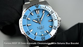 Formex REEF 395mm Automatic Chronometer 300m Bahama Blue Bracelet [upl. by Mosier]