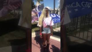 Tracey Barbie gets interviewed at Trump rally [upl. by Svend611]