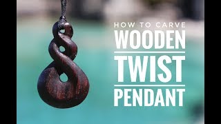 How to Carve a Maori Wooden Twist Pendant [upl. by Sivatnod]