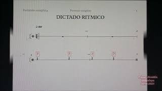 Dictado rítmico negras corcheas y silencio de negras [upl. by Enialedam53]