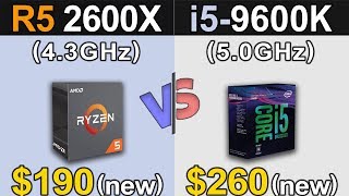 Ryzen 5 2600X Vs i59600K  1080p and 1440p  New Games Benchmarks [upl. by Marashio]