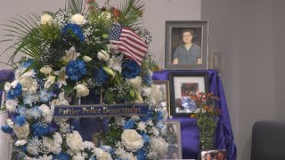 Friends and family bury Parlier Police Officer Juan Rodriguez [upl. by Crin]