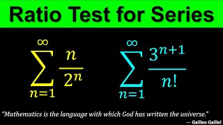 Ratio Test for Series  Convergence or Divergence  Calculus [upl. by Flemings]