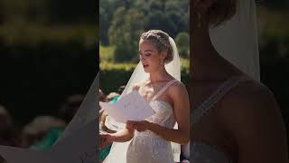 When the bride reads a poem during her ceremony 🤍 wedding weddingdress weddingceremony bride [upl. by Shamus843]