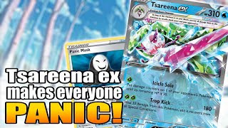 Tsareena ex amp Panic Mask are PERFECT  Paradox Rift  PTCGL Gameplay [upl. by Hardunn]