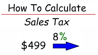 How To Calculate Sales Tax Using Math [upl. by Arotahs16]