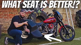 LePera vs Saddlemen Step Up Seats Review for Harley Street Bob [upl. by Pouncey444]