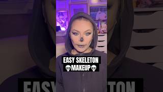 GOT A TOOTHPICK💀you can do skeleton makeup vc lenkalul easyhalloweenmakeup skullmakeup [upl. by Gwen831]